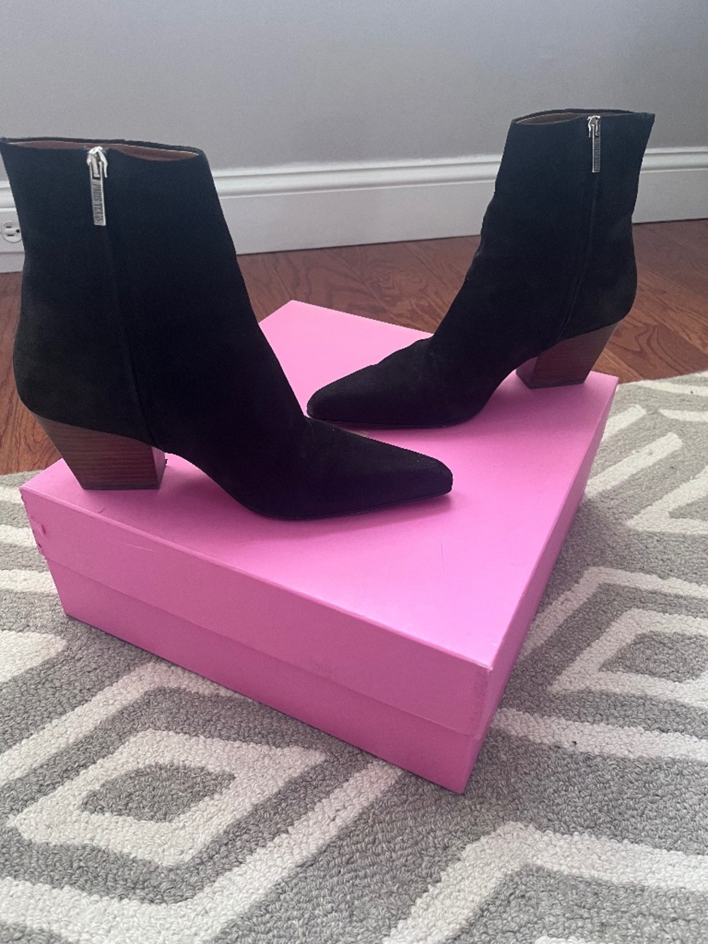 Paris Texas Jane Suede Ankle Boot 60 (Black)